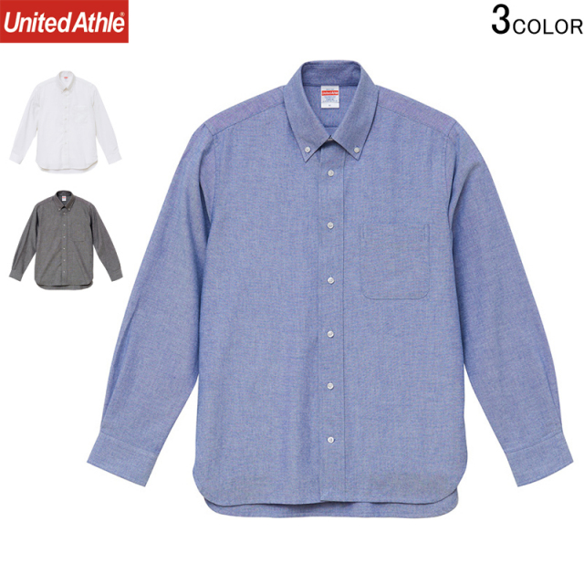 ★カートで割引対象品★【メーカー取次】 United Athle ユナイテッドアスレ オックスフォード ボタンダウンロングスリーブ シャツ  [1269]【T】