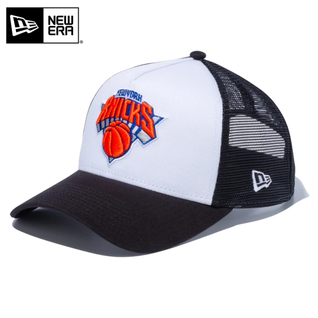 ★只今10％OFF★【メーカー取次】NEW ERA ニューエラ 9FORTY A-Frame Trucker NBA ニューヨーク・ニックス ホワイトXブラック キャップ 14524985【T】