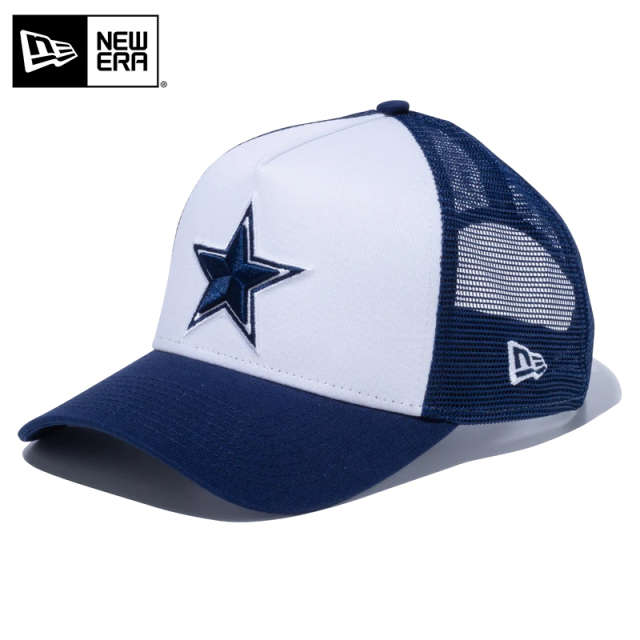 ★只今10％OFF★【メーカー取次】NEW ERA ニューエラ 9FORTY A-Frame Trucker NFL ダラス・カウボーイズ ホワイトXネイビー キャップ 14524984【T】