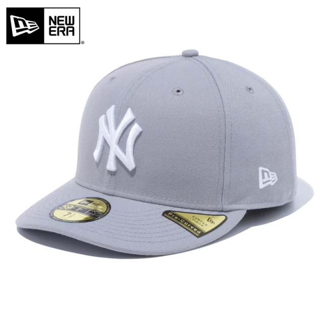 ★只今10％OFF★【メーカー取次】NEW ERA ニューエラ MLB Pre-Curved 59FIFTY ニューヨーク・ヤンキース グレー キャップ 14524602【T】