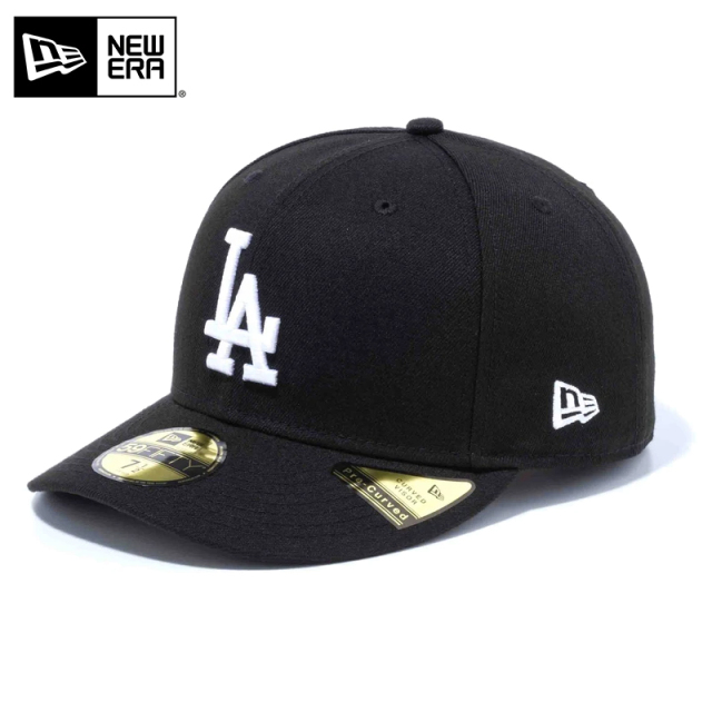 ★只今10％OFF★【メーカー取次】NEW ERA ニューエラ MLB Pre-Curved 59FIFTY ロサンゼルス・ドジャース ブラックXホワイト キャップ 14524608【T】