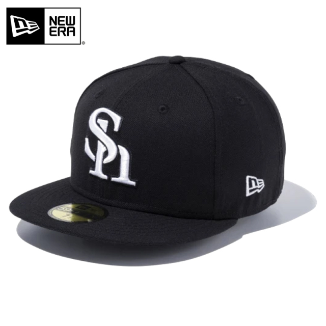 ★只今10％OFF★【メーカー取次】NEW ERA ニューエラ NPB 59FIFTY 福岡ソフトバンクホークス ブラックXホワイト キャップ 14525187【T】