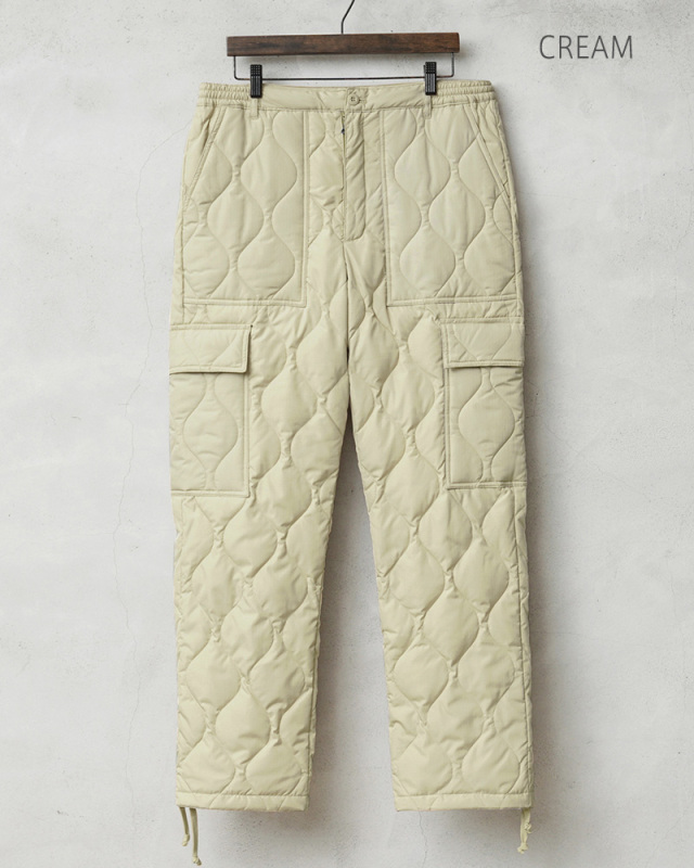 TAION ミリタリーダウンパンツ クリーム M TAION タイオン TAION-132ML-1 MILITARY LINE カーゴダウンパンツ