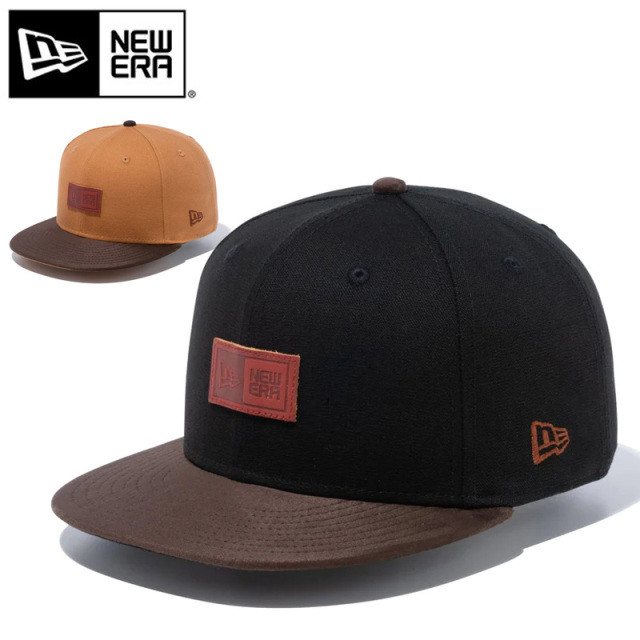 【即日出荷対応】NEW ERA ニューエラ 9FIFTY Hunting レザーパッチ ダックキャンバス ブラウンスウェードバイザー キャップ【キャンペーン対象外】【T】