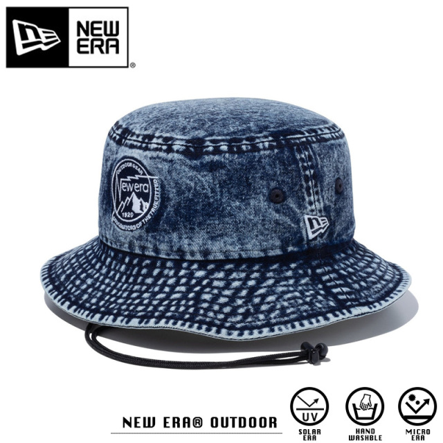 【即日出荷対応】NEW ERA ニューエラ 13516213 WA.CLOTH DENIM Mountain Circle Logo アドベンチャーライトウォッシュドデニム ハット【キャンペーン対象外】【T】