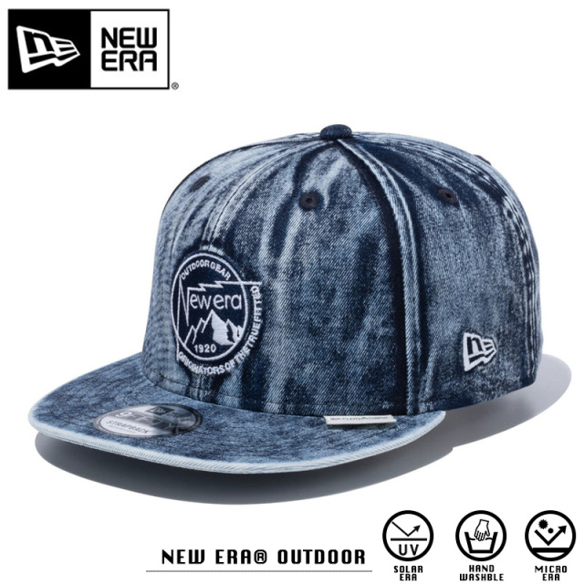 【即日出荷対応】NEW ERA ニューエラ 13516233 9FIFTY WA.CLOTH DENIM Mountain Circle Logo ウォッシュドデニム キャップ【キャンペーン対象外】【T】