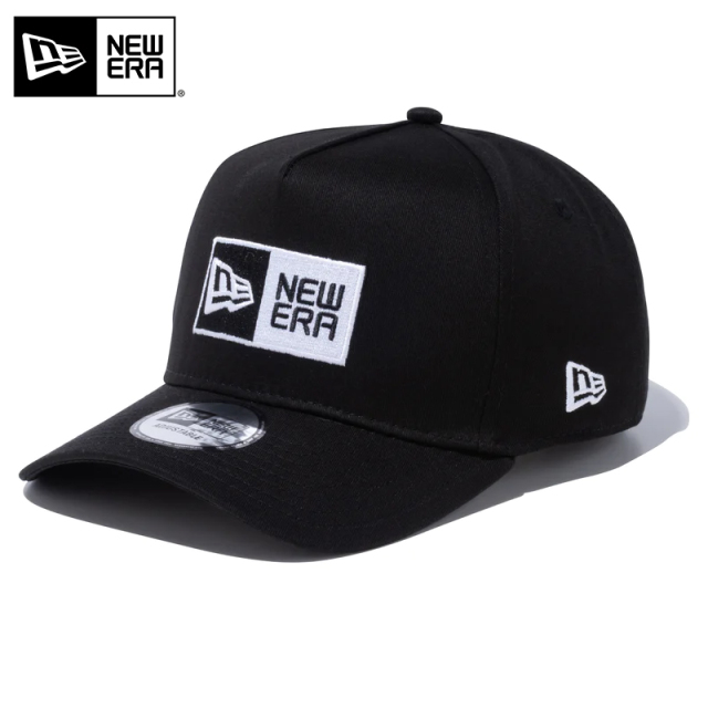 ★只今10％OFF★【メーカー取次】NEW ERA ニューエラ 9FORTY A-Frame ボックスロゴ ブラック キャップ 14525033【T】