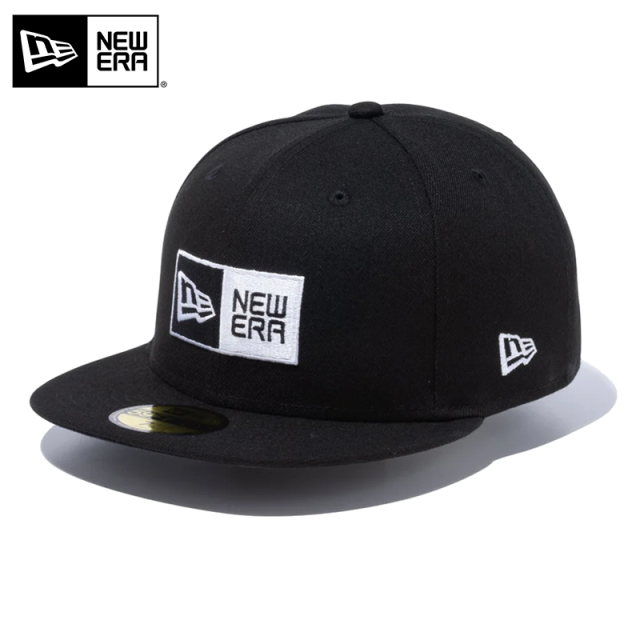 ★只今10％OFF★【メーカー取次】NEW ERA ニューエラ 59FIFTY ボックスロゴ ブラック キャップ 14525230【T】