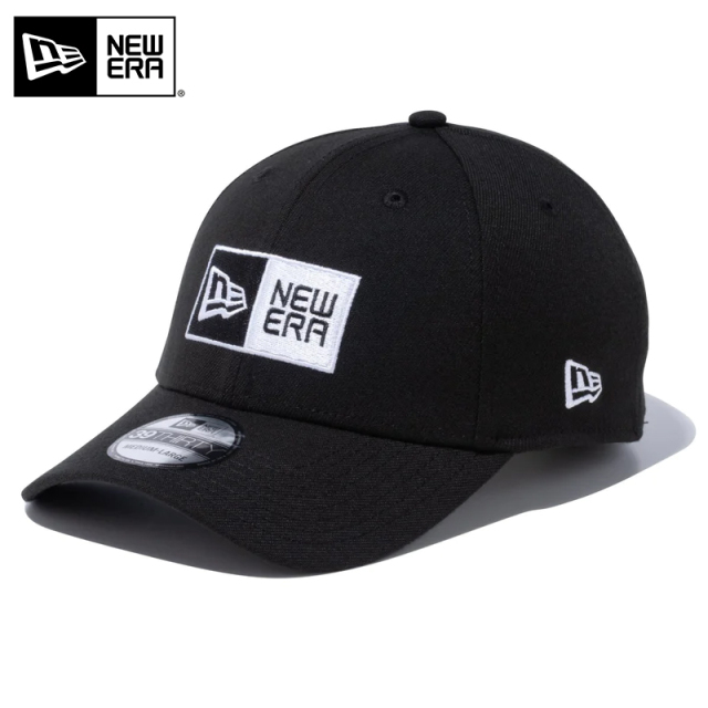 ★只今10％OFF★【メーカー取次】NEW ERA ニューエラ 39THIRTY ボックスロゴ ブラック キャップ 14525240【T】