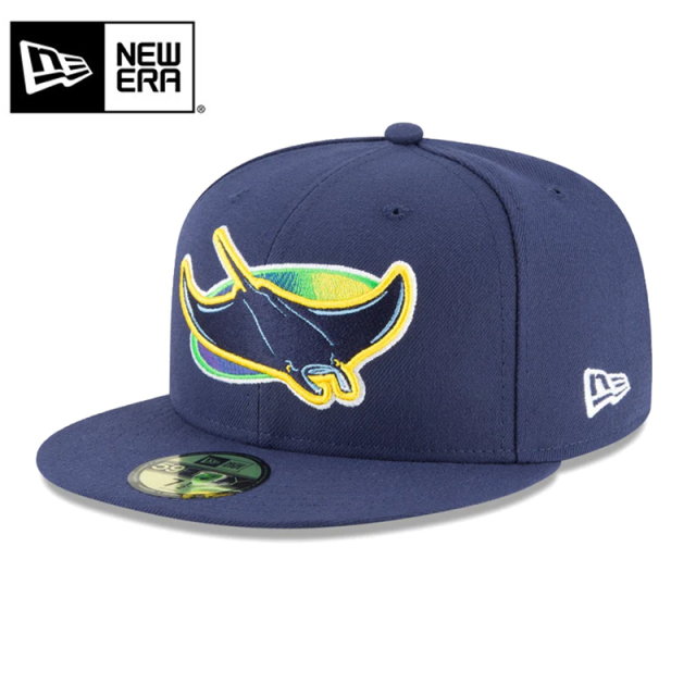 ★只今10％OFF★【メーカー取次】NEW ERA ニューエラ 59FIFTY MLB On-Field タンパベイ・レイズ ライトネイビー キャップ 14524845【T】
