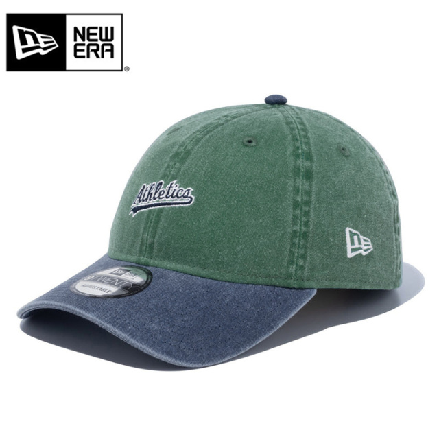 NEW ERA ニューエラ 13750693 9TWENTY Acid Wash オークランド・アスレチックス グリーン ネイビーバイザー キャップ【キャンペーン対象外】【T】