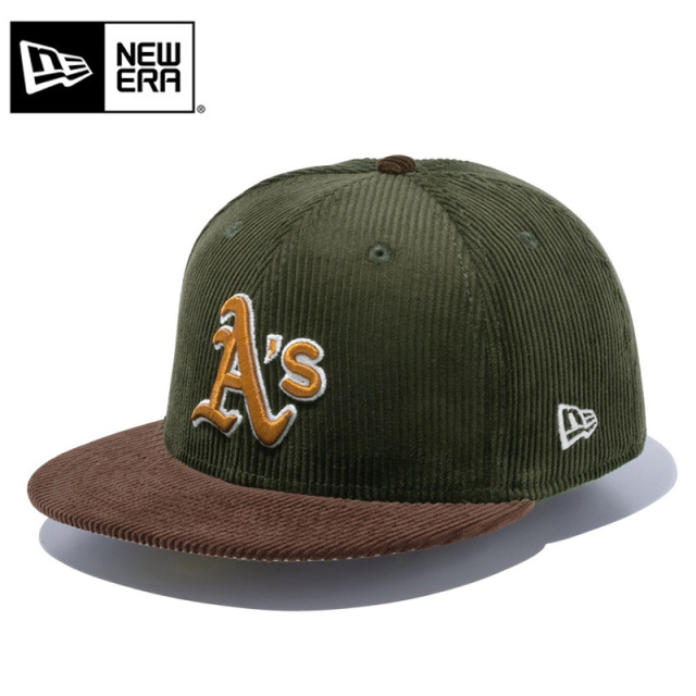 【即日出荷対応】NEW ERA ニューエラ 13751122 59FIFTY MLB コーデュロイ オークランド・アスレチックス カーキ チョコバイザー キャップ【キャンペーン対象外】【T】