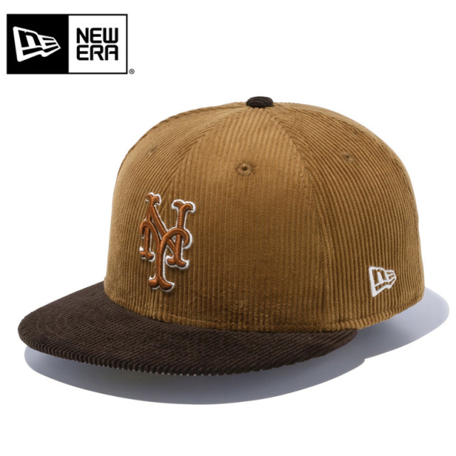 【即日出荷対応】NEW ERA ニューエラ 13751139 59FIFTY MLB コーデュロイ ニューヨーク・メッツ キャメル ブラウンバイザー キャップ【キャンペーン対象外】【T】
