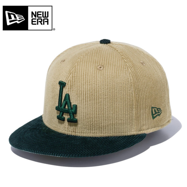 【即日出荷対応】NEW ERA ニューエラ 13751148 59FIFTY MLB コーデュロイ ロサンゼルス・ドジャース ベージュ ダークグリーンバイザー キャップ【キャンペーン対象外】【T】