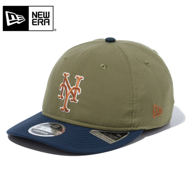 【即日出荷対応】NEW ERA ニューエラ 14109447 RC 9FIFTY Curved Visor Vintage Nylon ニューヨーク・メッツ オリーブ ネイビーバイザーキャップ【キャンペーン対象外】【T】