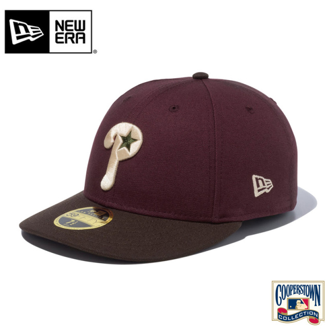 【即日出荷対応】NEW ERA ニューエラ 14109453 LP 59FIFTY Duck Canvas フィラデルフィア・フィリーズ  マルーン ウォルナットバイザー キャップ【キャンペーン対象外】【T】