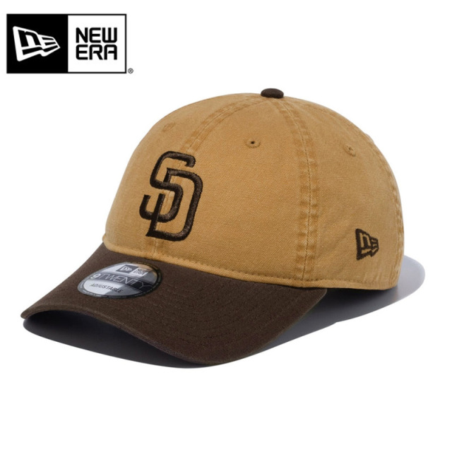 【即日出荷対応】NEW ERA ニューエラ 14109832 9TWENTY MLB Washed Duck サンディエゴ・パドレス ライトブロンズ ブラウンバイザーキャップ【キャンペーン対象外】【T】