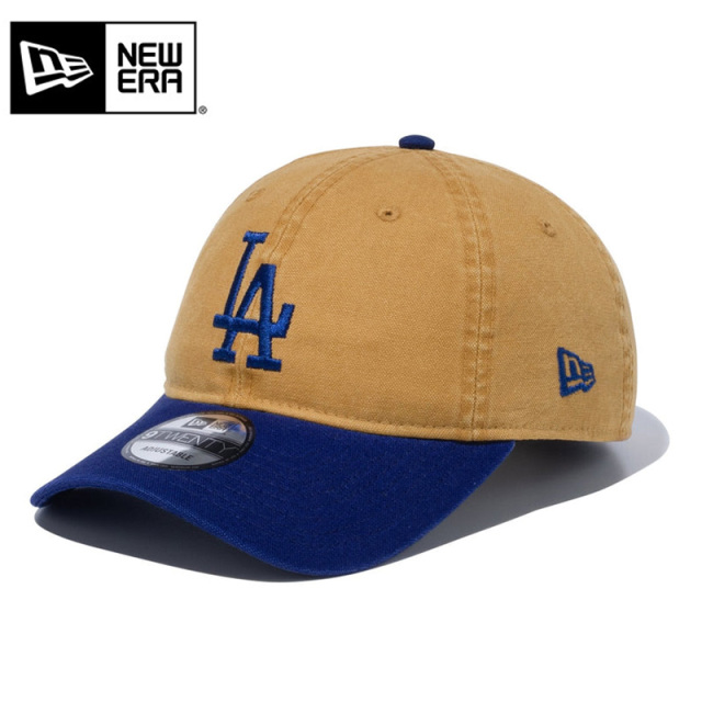 【即日出荷対応】NEW ERA ニューエラ 14109844 9TWENTY MLB Washed Duck ロサンゼルス・ドジャース ライトブロンズ ネイビーバイザーキャップ【キャンペーン対象外】【T】