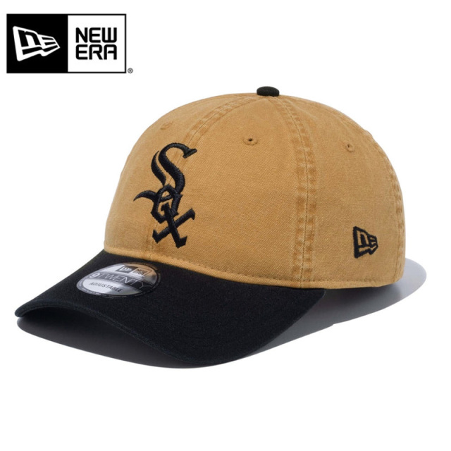 【即日出荷対応】NEW ERA ニューエラ 14109860 9TWENTY MLB Washed Duck シカゴ・ホワイトソックス ライトブロンズ ブラックバイザーキャップ【キャンペーン対象外】【T】