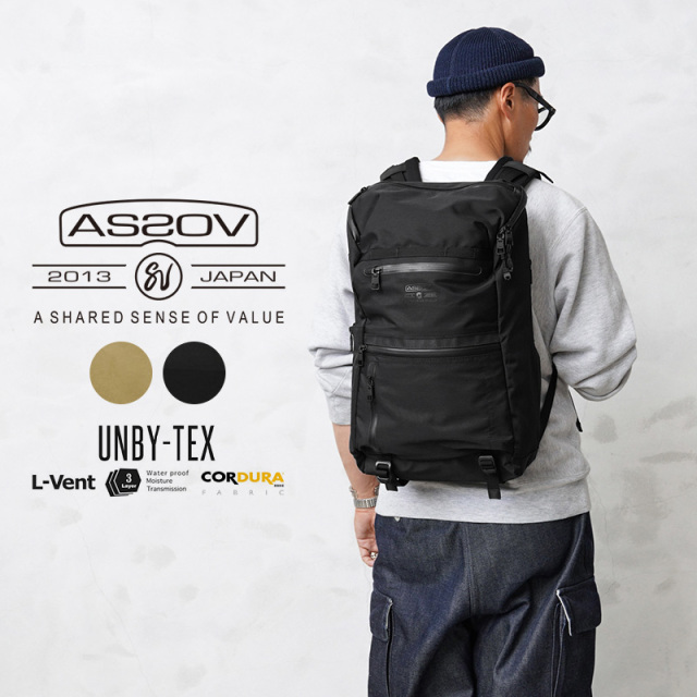 ☆大幅割引中☆【即日出荷対応】AS2OV アッソブ 141612 WATER PROOF CORDURA 305D ROUND ZIP BACKPACK バックパック / リュック【キャンペーン対象外】【T】