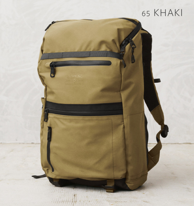 AS2OV アッソブ 141612 WATER PROOF CORDURA 305D ROUND ZIP BACKPACK 