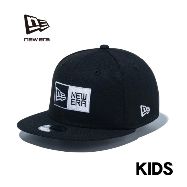 ★只今10％OFF★【メーカー取次】NEW ERA ニューエラ 14524540 9FIFTY キッズ Youth 9FIFTY ボックスロゴ ブラック × ホワイト キャップ【キャンペーン対象外】【T】