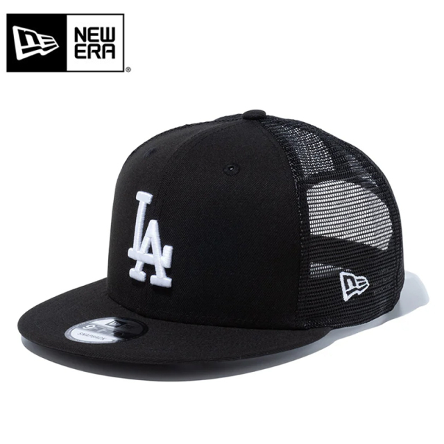 ★只今10％OFF★【メーカー取次】NEW ERA ニューエラ 14524907 9FIFTY トラッカー ロサンゼルス・ドジャース ブラック × ホワイト キャップ【キャンペーン対象外】【T】