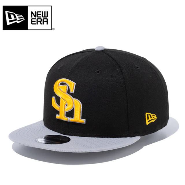 ★只今10％OFF★【メーカー取次】NEW ERA ニューエラ 14524933 9FIFTY 福岡ソフトバンクホークス ブラック グレーバイザー キャップ【キャンペーン対象外】【T】