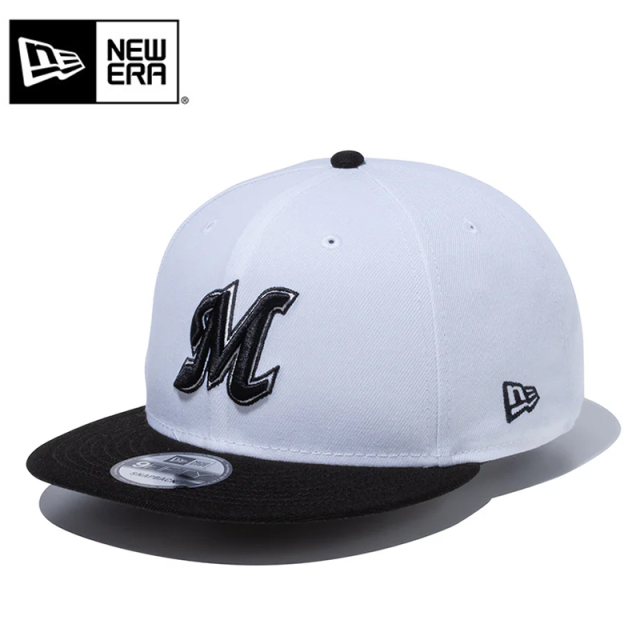 ★只今10％OFF★【メーカー取次】NEW ERA ニューエラ 14524939 9FIFTY 千葉ロッテマリーンズ オプティックホワイト ブラックバイザー キャップ【キャンペーン対象外】【T】