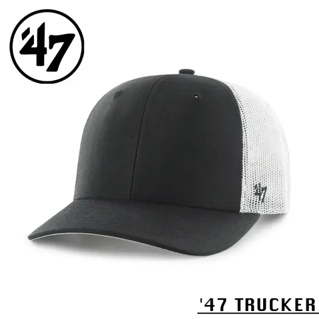 【メーカー取次】’47 Brand フォーティーセブン・ブランド 14751060 47 TRUCKER ブラック×ホワイトメッシュ【Sx】【R】
