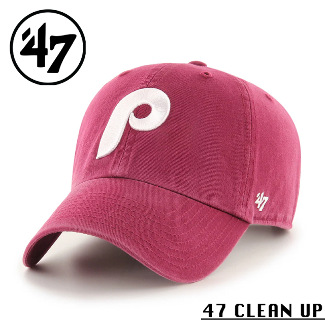 【メーカー取次】’47 Brand フォーティーセブン・ブランド 14751090 47 CLEAN UP フィラデルフィア・フィリーズ キャップ カーディナル【Sx】【R】
