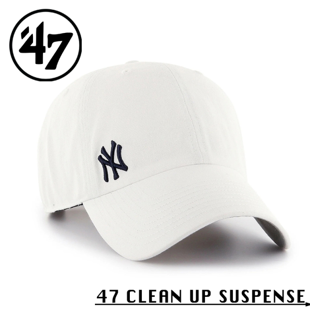★カートで割引対象品★【メーカー取次】’47 Brand フォーティーセブン・ブランド 14751110 47 CLEAN UP SUSPENSE ニューヨーク・ヤンキース ホワイト【Sx】【R】