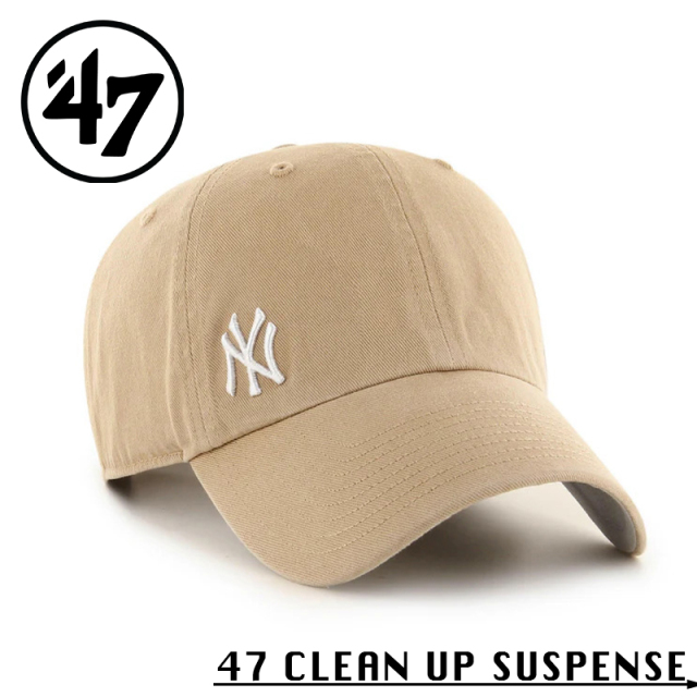 ★カートで割引対象品★【メーカー取次】’47 Brand フォーティーセブン・ブランド 14751114 ’47 CLEAN UP SUSPENSE ニューヨーク・ヤンキース カーキ【Sx】【R】