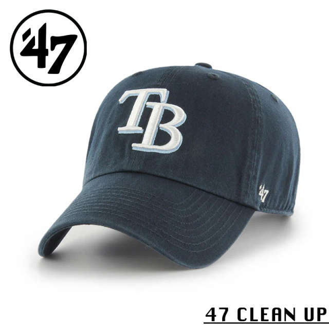 ★カートで割引対象品★【メーカー取次】’47 Brand フォーティーセブン・ブランド 14751142 ’47 CLEAN UP タンパベイ・レイズ ネイビー【Sx】【R】