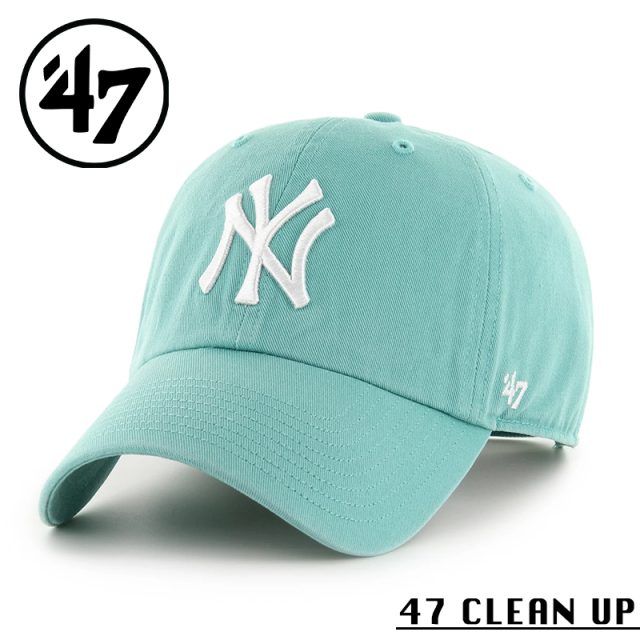 ★カートで割引対象品★【メーカー取次】’47 Brand フォーティーセブン・ブランド 14751164 47 CLEAN UP ニューヨーク・ヤンキース ラグーンブルー【Sx】【R】