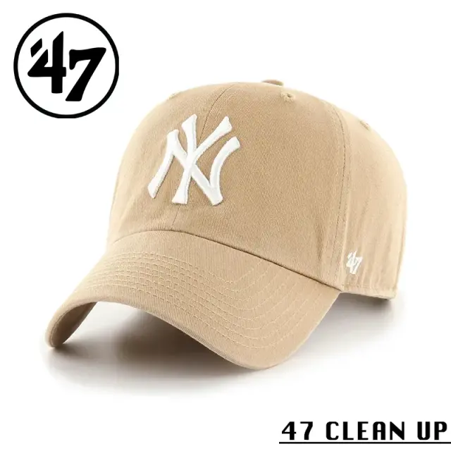 【メーカー取次】’47 Brand フォーティーセブン・ブランド 14751165 47 CLEAN UP ニューヨーク・ヤンキース ノーループラベル カーキ × ホワイト【Sx】【R】