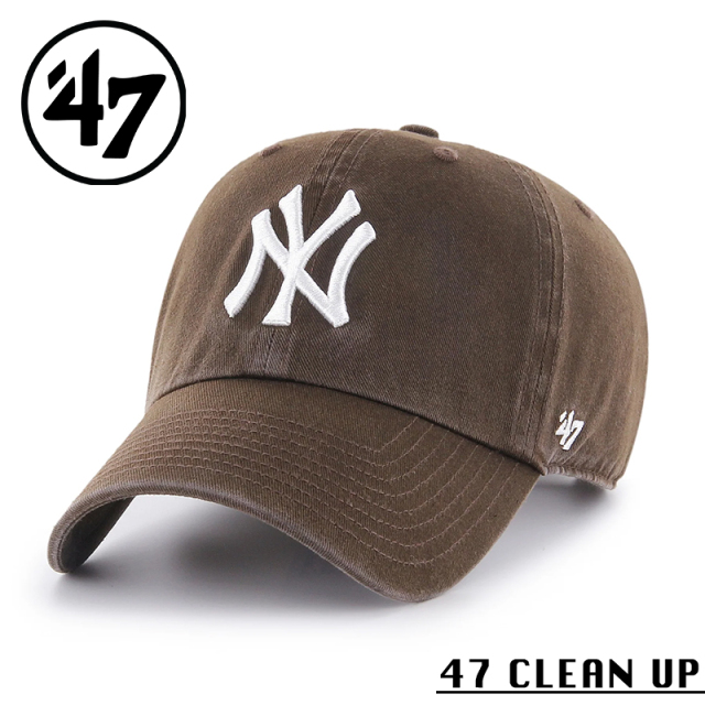★カートで割引対象品★【メーカー取次】’47 Brand フォーティーセブン・ブランド 14751168 47 CLEAN UP ニューヨーク・ヤンキース ブラウン【Sx】【R】