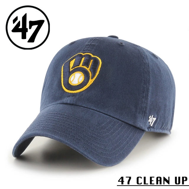 ★カートで割引対象品★【メーカー取次】’47 Brand フォーティーセブン・ブランド 14751196 47 CLEAN UP ミルウォーキー・ブリュワーズ ネイビー【Sx】【R】