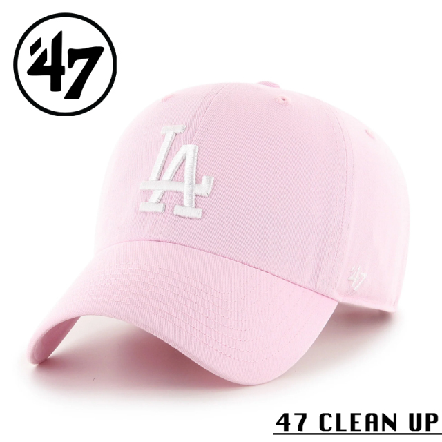 ★カートで割引対象品★【メーカー取次】’47 Brand フォーティーセブン・ブランド 14751201 47 CLEAN UP ロサンゼルス・ドジャース ペタルピンク【Sx】【R】