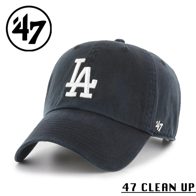 【メーカー取次】’47 Brand フォーティーセブン・ブランド 14751208 47 CLEAN UP ロサンゼルス・ドジャース ノーループラベル ブラック×ホワイト【Sx】【R】