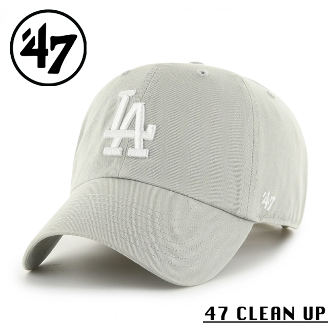★カートで割引対象品★【メーカー取次】’47 Brand フォーティーセブン・ブランド 14751217 47 CLEAN UP ロサンゼルス・ドジャース グレー【Sx】【R】