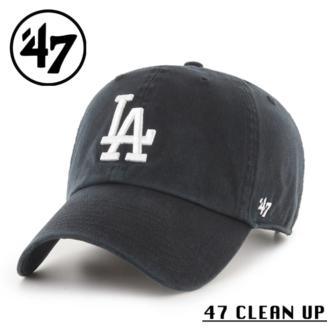 ★カートで割引対象品★【メーカー取次】’47 Brand フォーティーセブン・ブランド 14751223 47 CLEAN UP ロサンゼルス・ドジャース ブラック【Sx】【R】
