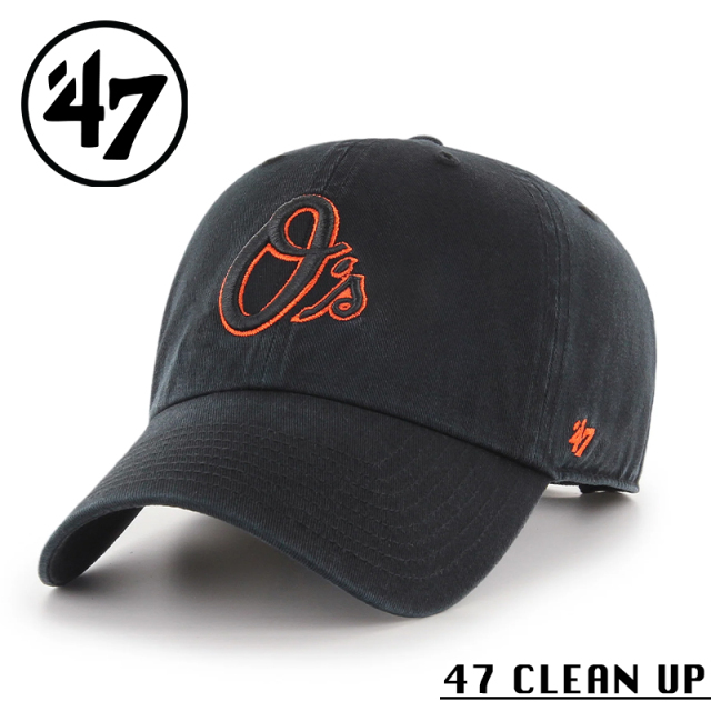 ★カートで割引対象品★【メーカー取次】’47 Brand フォーティーセブン・ブランド 14751232 47 CLEAN UP ボルティモア・オリオールズ キャップ ブラック【Sx】【R】