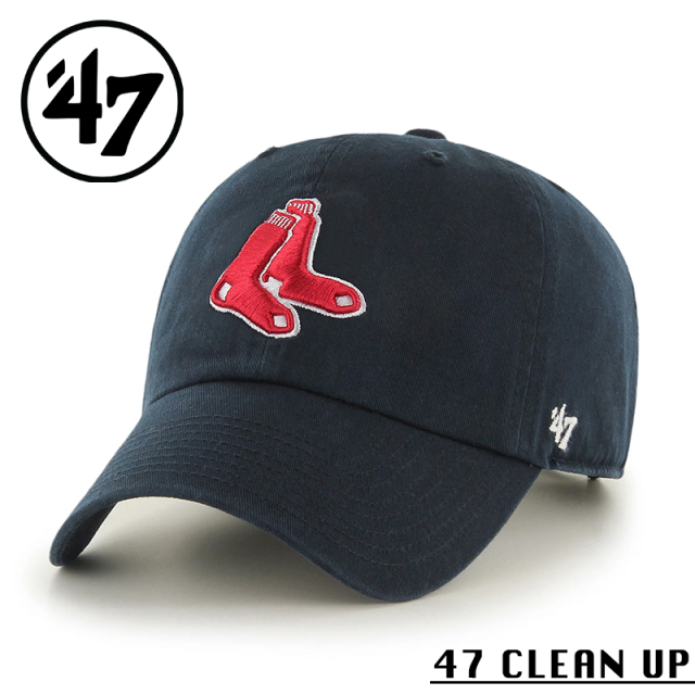 ★カートで割引対象品★【メーカー取次】’47 Brand フォーティーセブン・ブランド 14751237 47 CLEAN UP ボストン・レッドソックス キャップ ネイビー【Sx】【R】