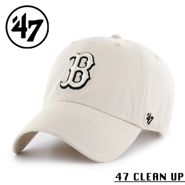 ★カートで割引対象品★【メーカー取次】’47 Brand フォーティーセブン・ブランド 14751238 47 CLEAN UP ボストン レッドソックス キャップ ナチュラル【Sx】【R】