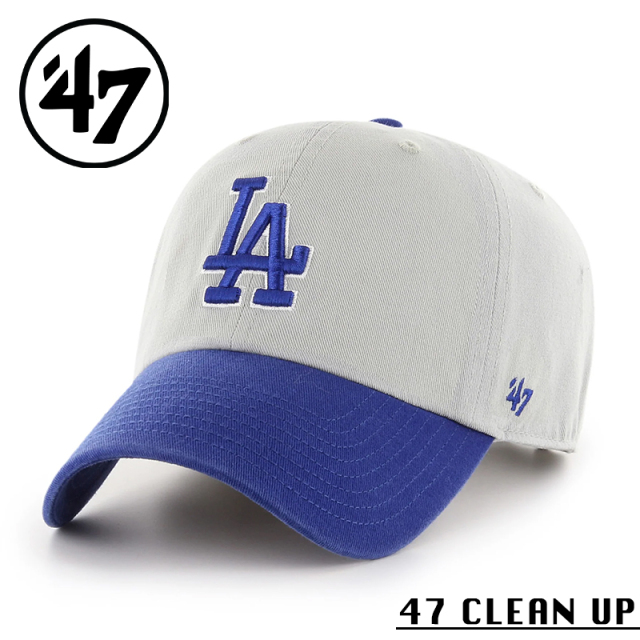 ★カートで割引対象品★【メーカー取次】’47 Brand フォーティーセブン・ブランド 14751242 47 CLEAN UP 2トーン プライマリー ロサンゼルス・ドジャース グレー【Sx】【R】
