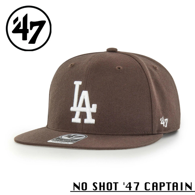 ★カートで割引対象品★【メーカー取次】’47 Brand フォーティーセブン・ブランド 14751246 47 CAPTAIN NO SHOT ロサンゼルス・ドジャース ブラウン【Sx】【R】