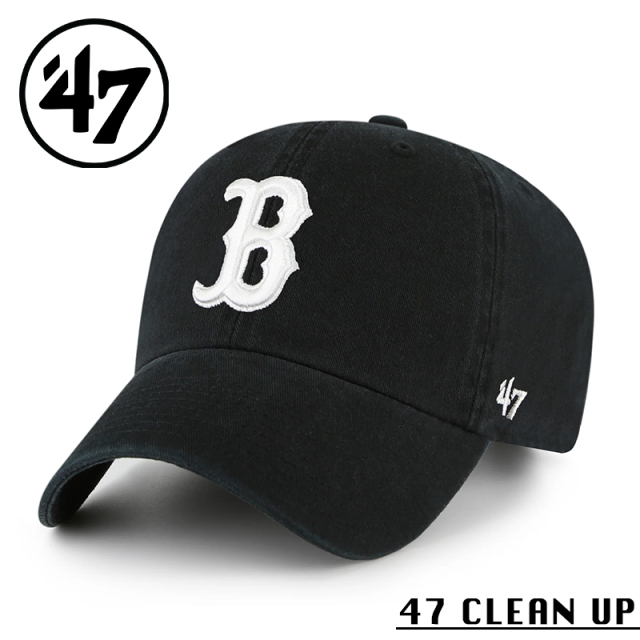 ★カートで割引対象品★【メーカー取次】’47 Brand フォーティーセブン・ブランド 14751265 47 CLEAN UPノーループラベル ボストン レッドソックス キャップ ブラック【Sx】【R】