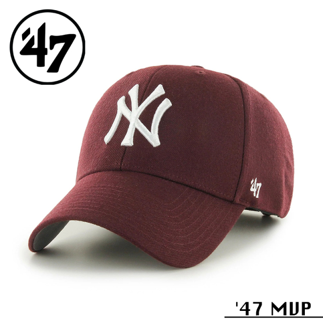 ★カートで割引対象品★【メーカー取次】’47 Brand フォーティーセブン・ブランド 14751287 47 MVP ニューヨーク・ヤンキース ダークマルーン【Sx】【R】