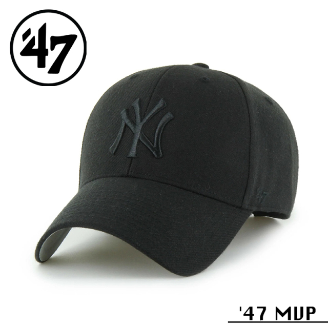 ★カートで割引対象品★【メーカー取次】’47 Brand フォーティーセブン・ブランド 14751294 47 MVP ニューヨーク・ヤンキース トナルカラー ブラック×ブラック【Sx】【R】